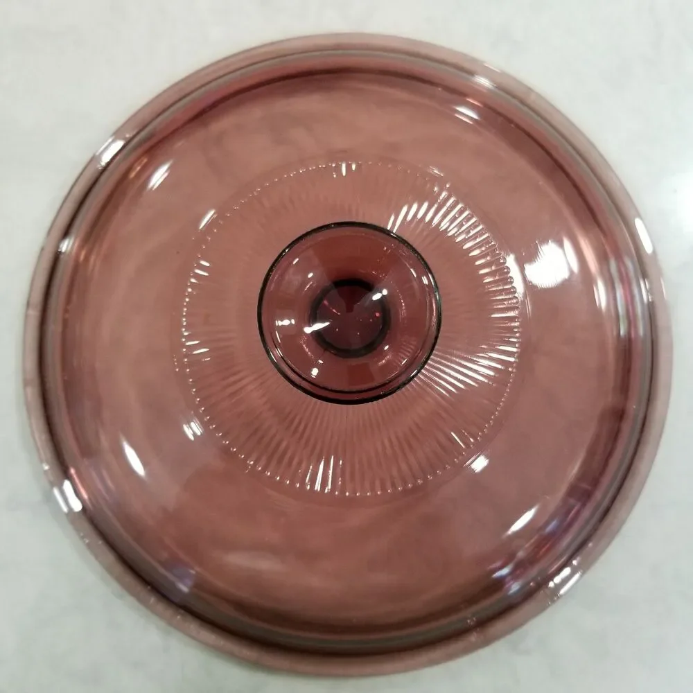 CorningWare Visions Cranberry 2.5L Saucepan w/ Lid – No Chips or Cracks